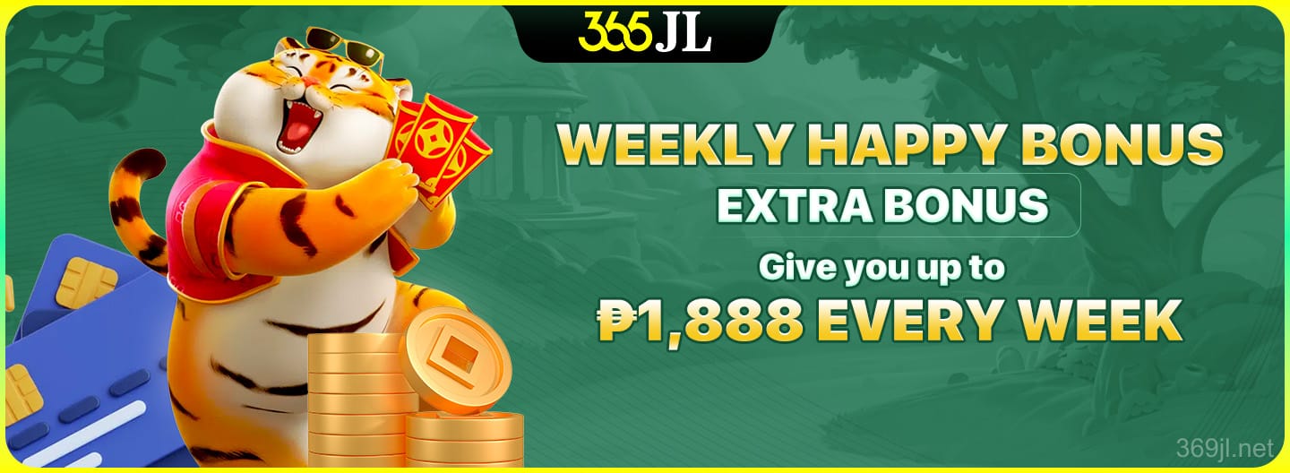 Promo image for Weekly Happy Bonus Extra Bonus Give you up to ₱1,888 every week